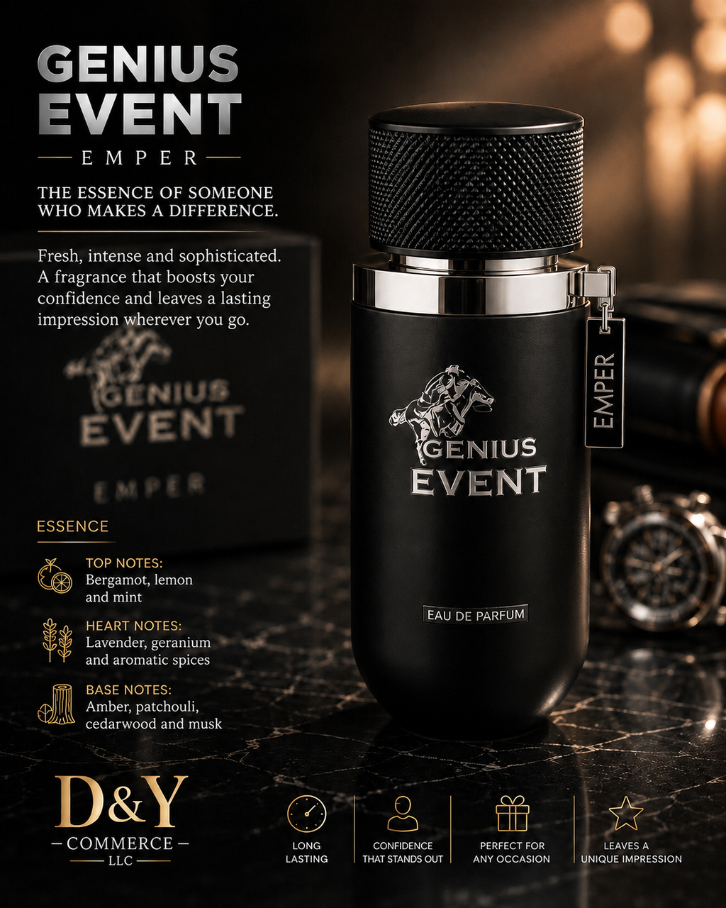 Genius Event Emper Eau de Parfum 3.4Floz 100ml