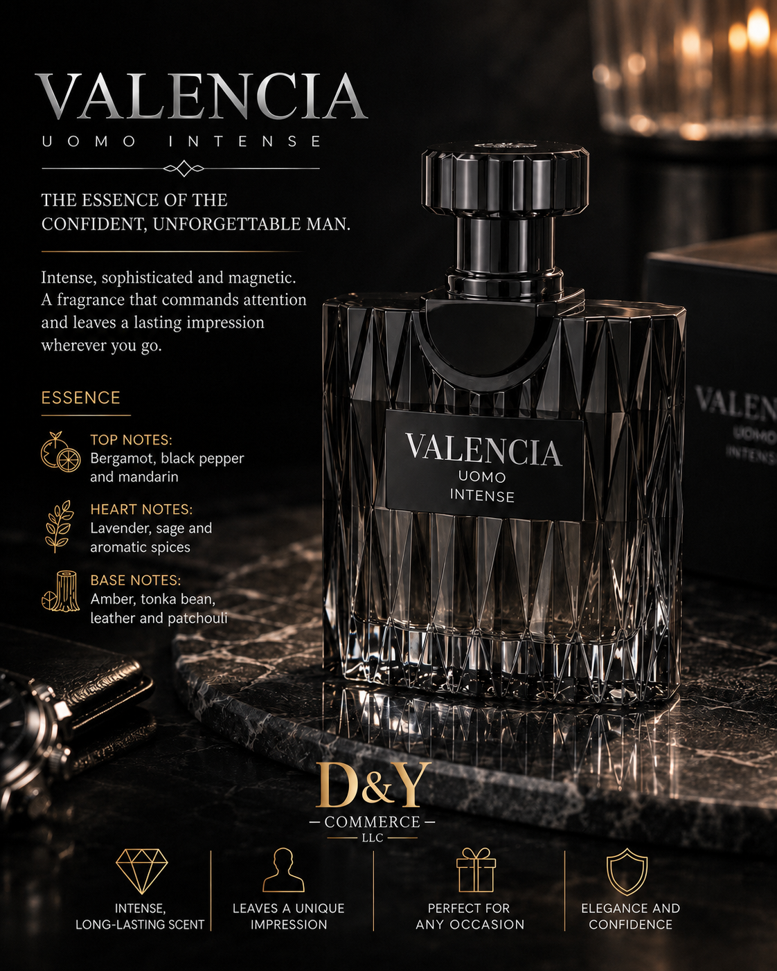 Valencia Uomo Intense 3.4Floz 100ml