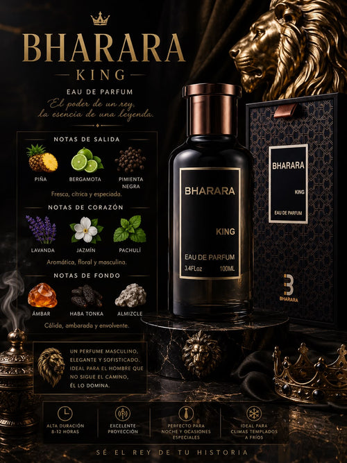 Bahara es King Eau de Parfum 3.4Floz 100ml